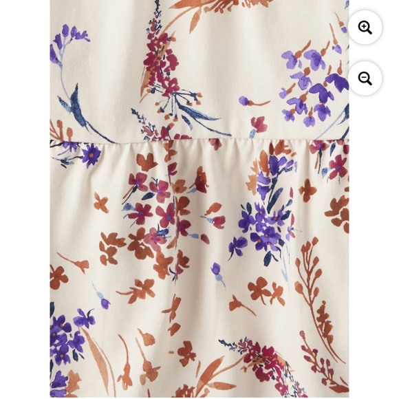 The Children’s Place Girls Floral Print Tiered Flutter Dress Size XL (14) NWT - Picture 3 of 5